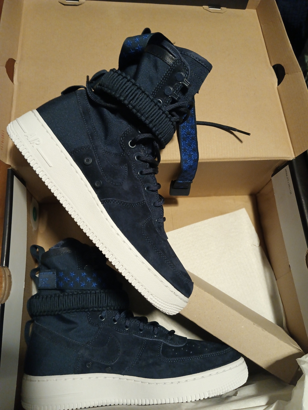 Men's Navy High-Top Sneakers with White Sole